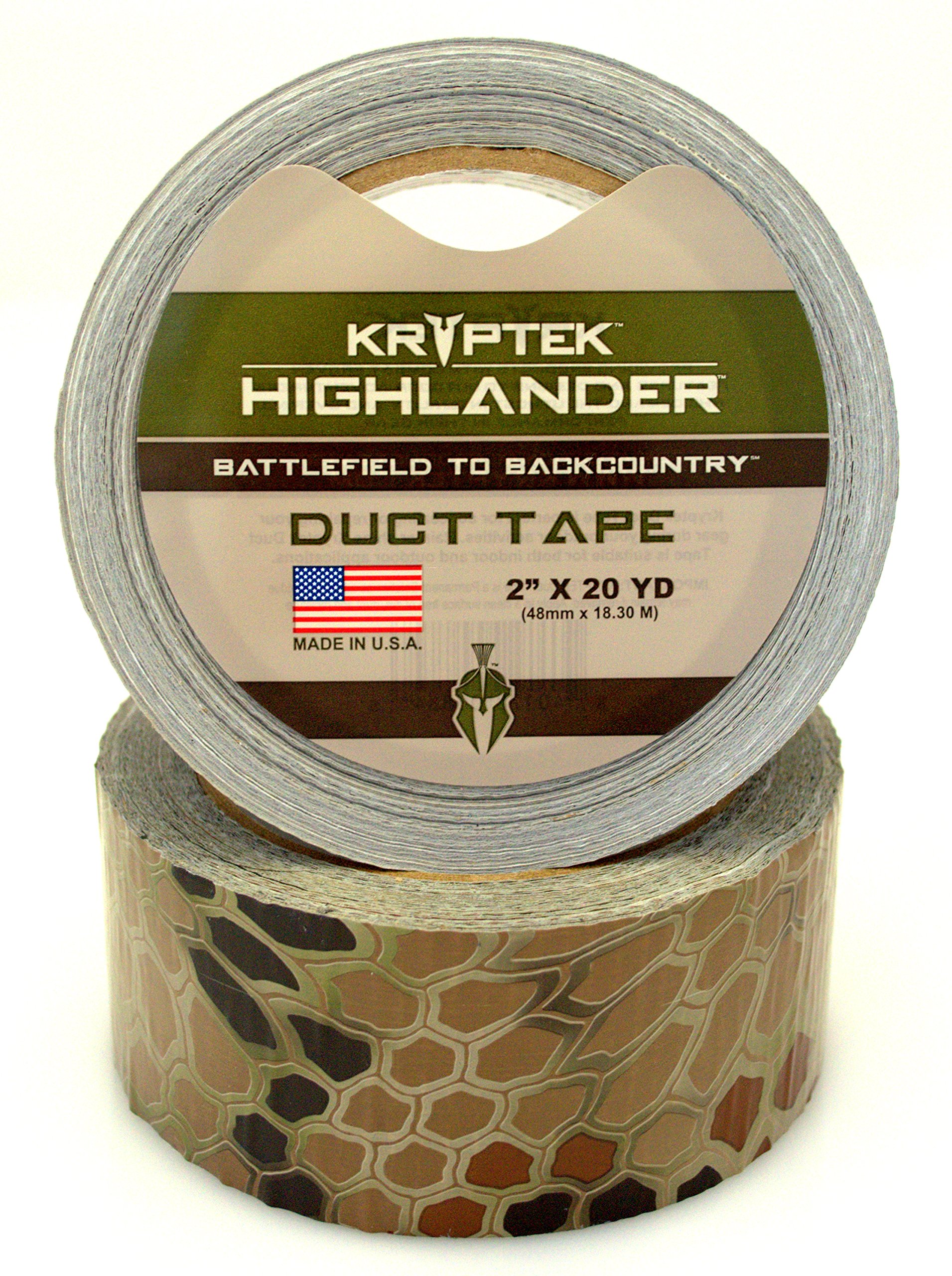 ProTapes Kryptek Highlander Camo Vinyl/Rubber Duct Tape, 20 yd Length