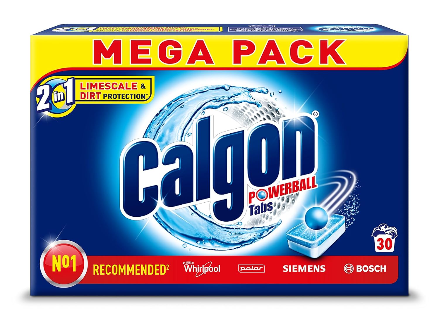Calgon 2in1 Tabs,Wasserenthärter gegen Kalk&Schmutz in der Waschmaschine,30 Stk Amazon.de