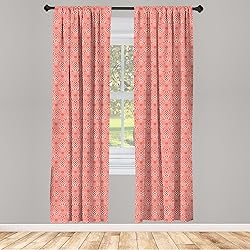 Lunarable Coral Curtains, Simple Gradient Fractal