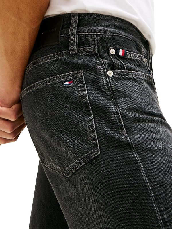 Uomo Jeans Regular Straight Dover in Cotone, Nero (Dex Black), 35W/36L
