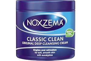 Noxzema Original Deep Cleansing Cream with Eucalyptus, Cooling Facial Cleanser for Removing Dirt, Oil & Makeup, Leaves Skin S