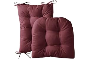 Marina Decoration Rocking Chair Cushion Premium Comfortable Thick Tufted High-Backed Lounger Pads Nonslip Back Seat 2 Piece S