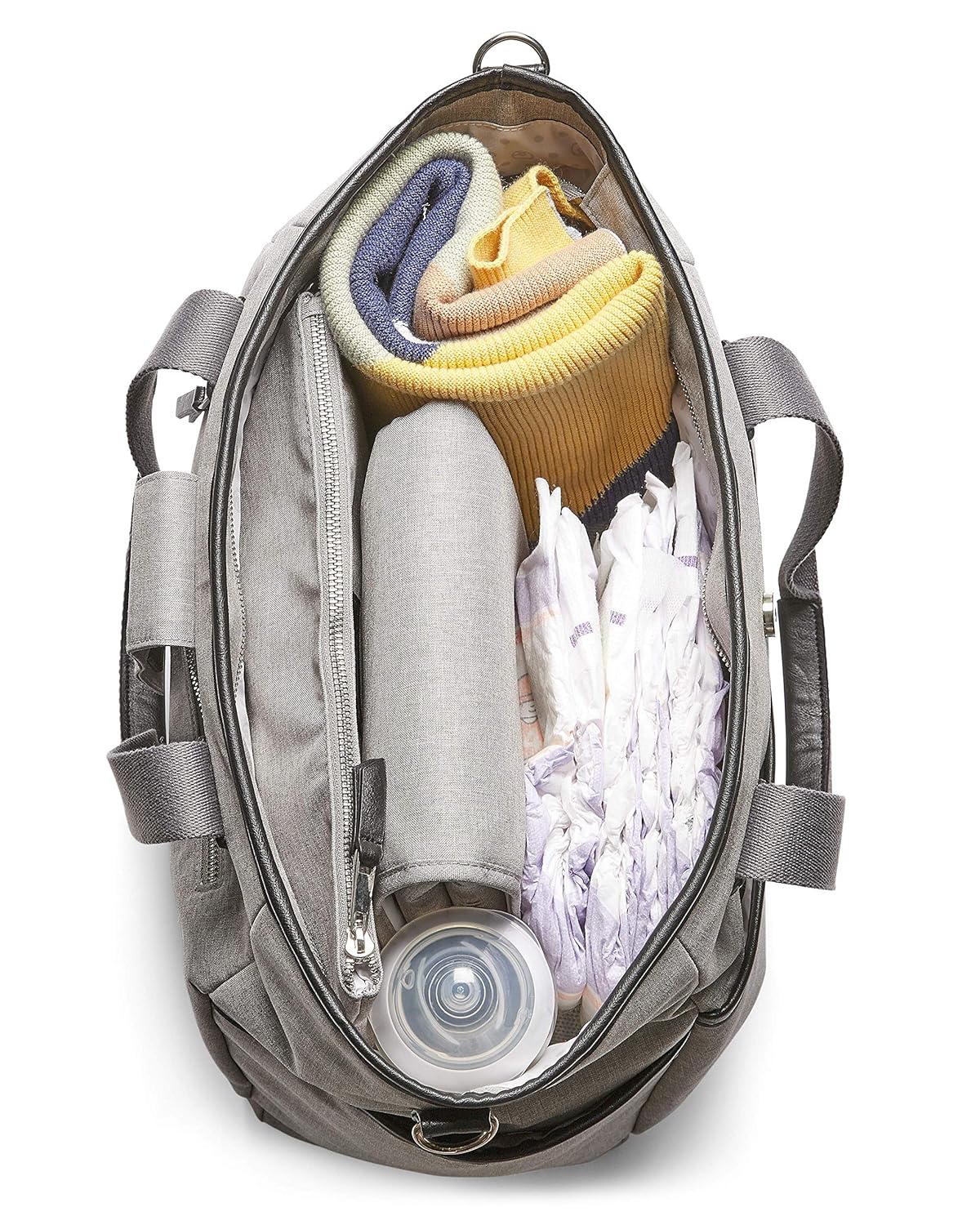 mamas and papas grey twill changing bag