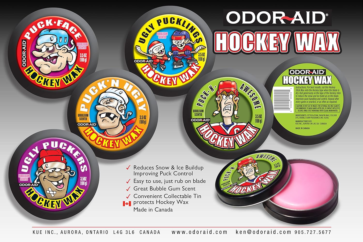 Puck 'N' Awesome Hockey Stick Wax, Grips & Tapes Amazon Canada