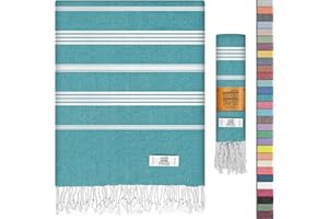 EPHESUS TOWELS Turkish Beach Towel - 38x70 inch Oversized - Sultan Design - Turkish Towel for Beach, Bath, Pool, Gym, Yoga - Prewashed, Lightweight, Quick Dry (Oil Green, Sultan)