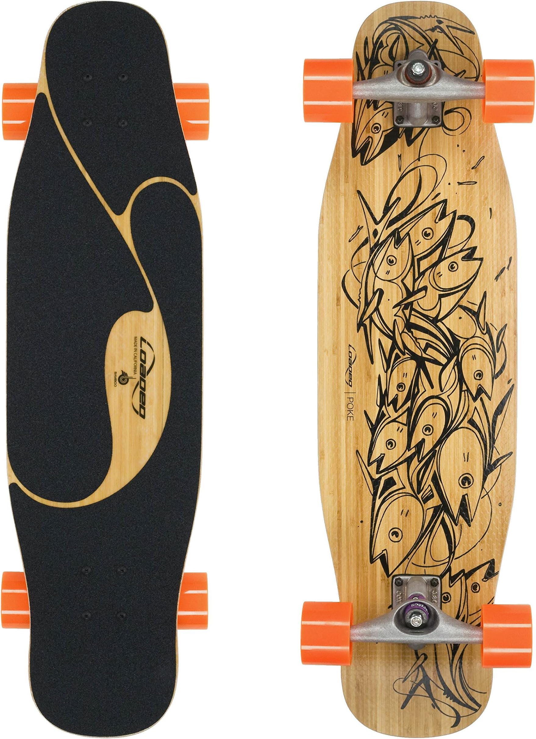 Loaded Boards Poke Bamboo Longboard Skateboard Complete