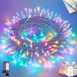 JMEXSUSS Easter Lights Multicolor Clear Wire