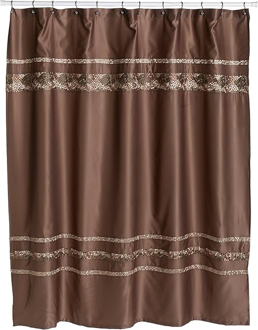 Amazon Com Croscill Mosaic Embroidered Shower Curtain Home Kitchen