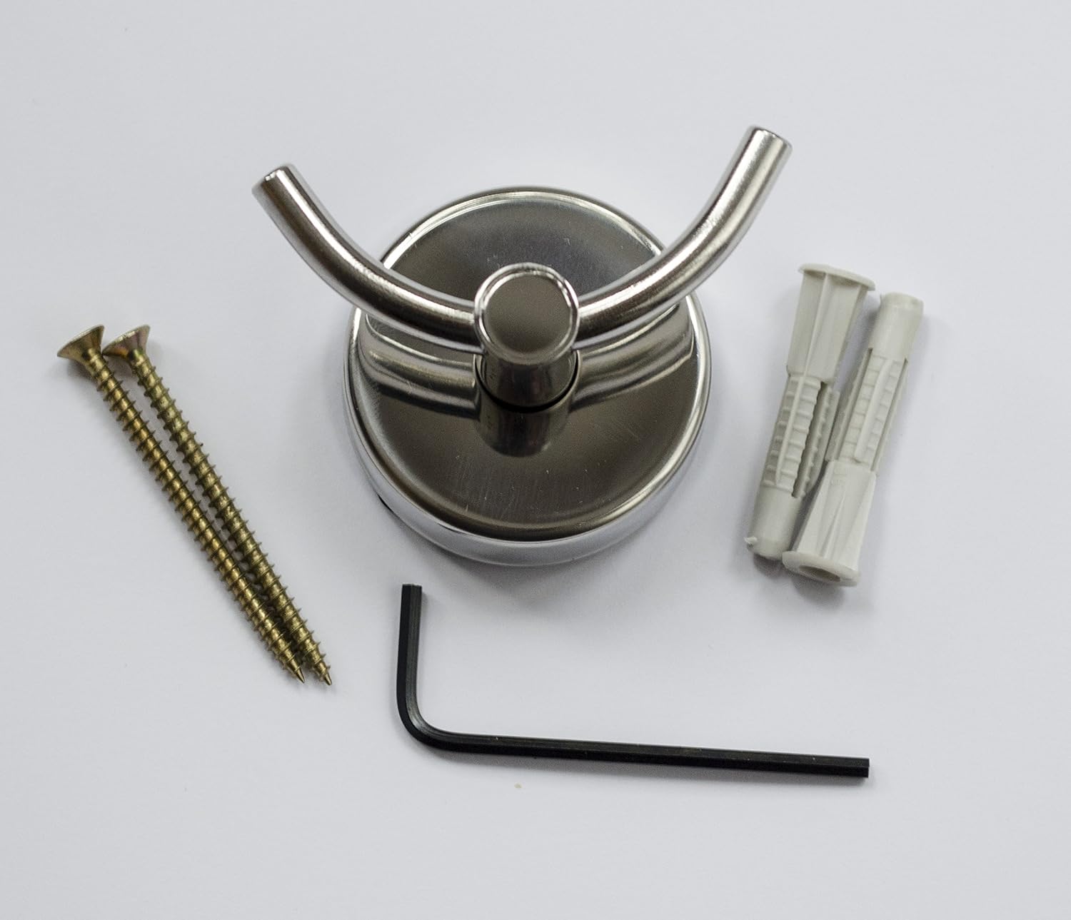 Kapitan Bathroom Double Towel Hook, Self Adhesive or Screws Wall Mounted, Stainless Steel Towel Holder, Polished Finish - Image 4