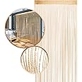 Glitter String Curtains - 2 Pack - 200 Strands of Gold Sequin Glittering Joy - Glamourous Doorway and Room Divider For Sparkling Beaded Curtain Look - 79x39 Day/Night/Party Decor to Dazzle Guests