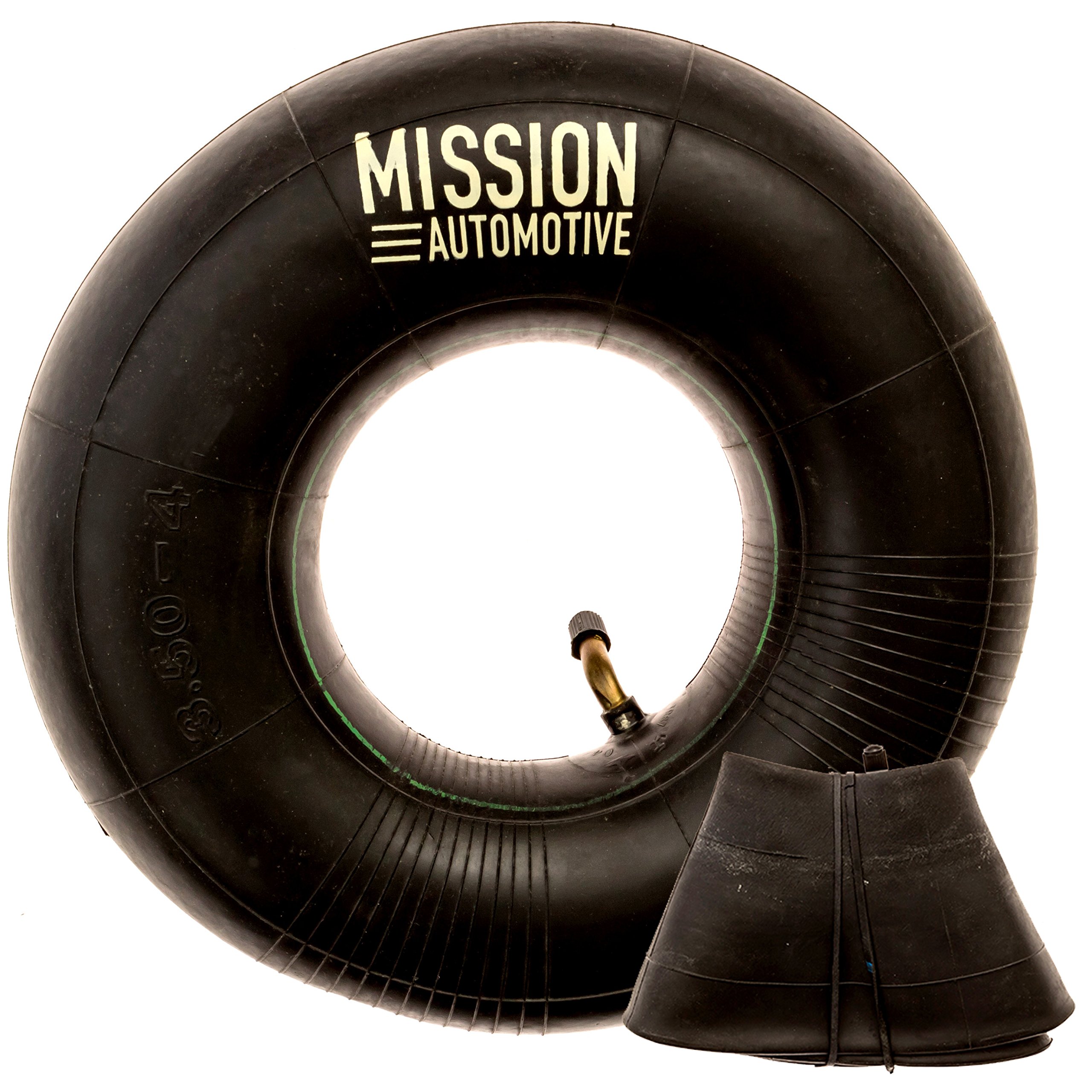 Mission Automotive 2-Pack of 4.10/3.50-4" Premium Replacement Tire Inner Tubes - for Hand Trucks, Dollies, Wheelbarrows, Lawn Mowers, Trailers and More - Tube for 4.10 3.50-4/410/350-4 Wheel
