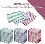 HomeSmith Tea Towel Mix Colour One Size 100% Cotton view 2
