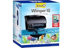 Tetra Whisper IQ Power Filter 20 Gallons, 130 GPH, with Stay Clean Technology