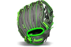 Franklin Sports Youth Teeball Gloves - Shok Sorb Kids Baseball + Teeball Mitt - Boys + Girls Fielder Gloves - 10.5" Inch