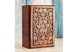 ARTISENIA Wooden Pet Memorial Keepsake Cremation Urns for Ashes | Pet Urn Wood Keepsake Box for Cat & Dog Ashes | Pet Memorial Urn Box 6 X 4 Inch