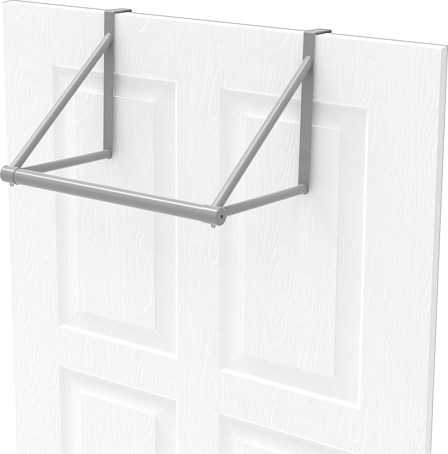 Simple Houseware Over The Door Clothes Hanging Rod, Silver: Home & Kitchen