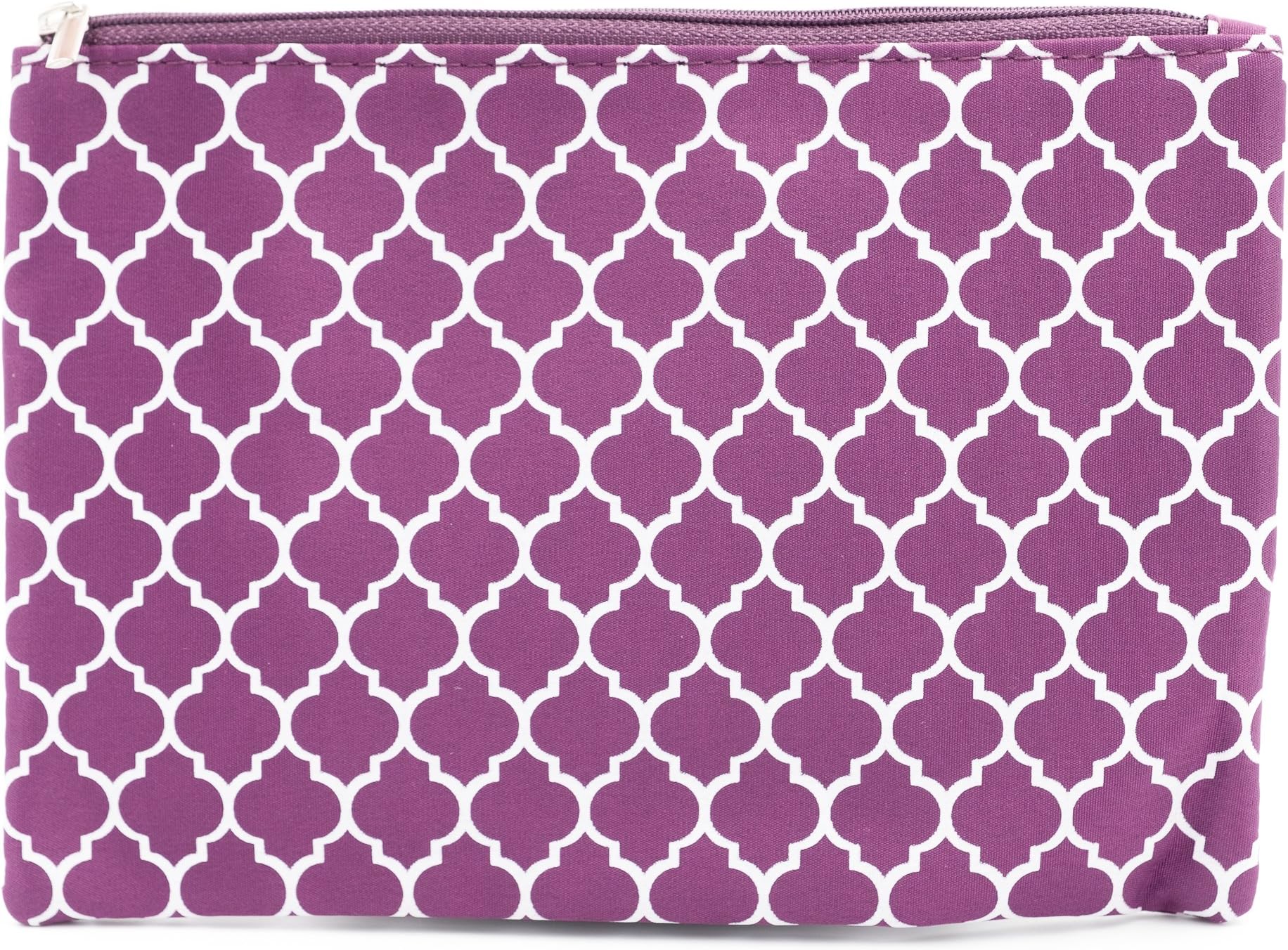 Purple Cosmetic Bag Trellis Toiletry Kit (Flat)