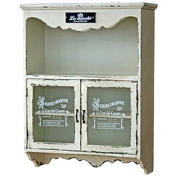 Montpellier Decor Le Marche 2 Door Cream Glazed Wall Cabinet
