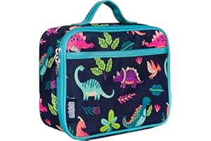 Wildkin Kids Insulated Lunch Box – Durable and Reusable for School & Travel - Darling Dinosaurs