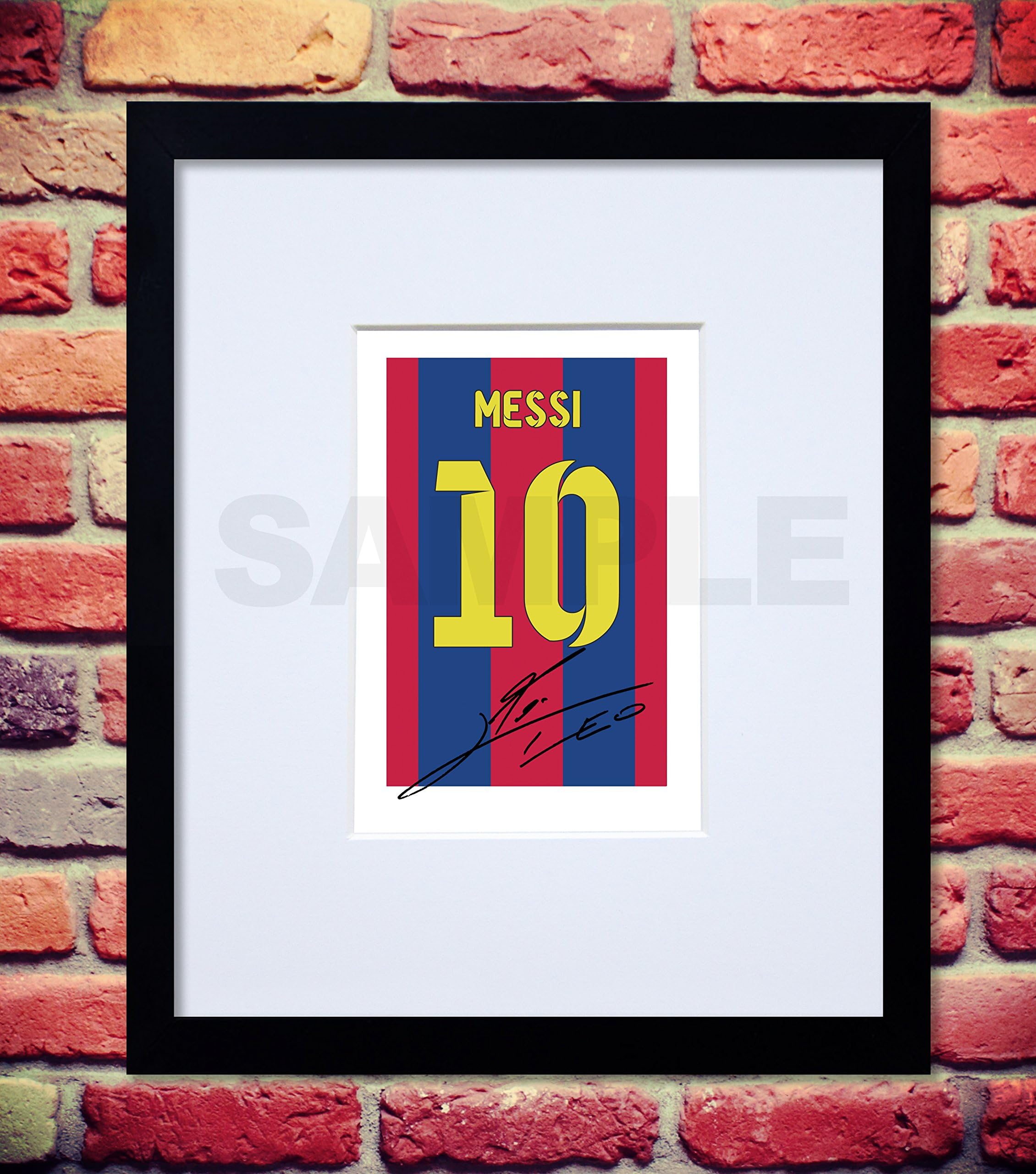 BLACK FRAMED & MOUNTED 10X8 INCH LIONEL MESSI BARCELONA 2014-2015 NEW SEASON SIGNED AUTOGRAPH WITH PRINTED AUTOGRAPH PHOTO PRINT PHOTOGRAPH UNIQUE DESIGN ART ARTWORK PICTURE SHIRT JERSEY AUTOGRAPHED AUTOGRAFO AUTOGRAAF AUTOGRAPHE AUTOGRAF SIGNATURE ASSINATURA FIRMA UNTERSCHRIFT HANDTEKENING DEDICACER AUTOGRAMM SIGNEREN POSTER GIFT PRESENT XMAS CHRISTMAS BIRTHDAY FUTBOL FUTEBOL SOCCER FOOTBALL