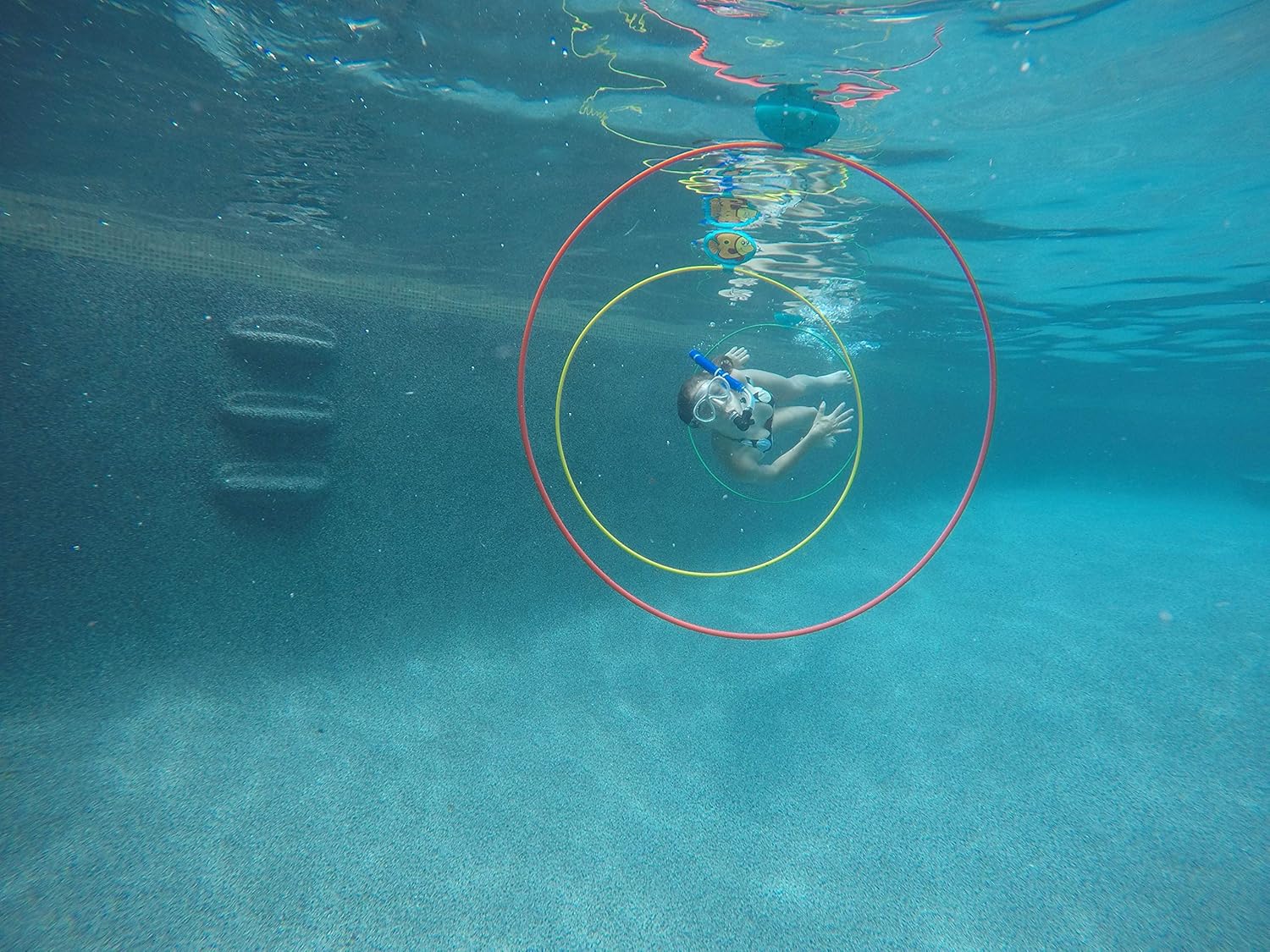 Water Sports Swim Thru Rings (3 Pack) - Pool Toys for Kids - Adjustable Floating Swim Thru Rings for All Day Fun, Basic pack (81055-7): Toys & Games