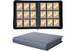 DRZERUI Toploader Binder, Holds 288 Top Loaders for Cards, 9 Pocket Top Loader Binders with Sleeves for 3" x 4" Rigid Card Holders for Trading Cards（Classic Black）