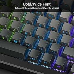 Hkfos Gradient Side Print Keycaps Grey, Double Shot