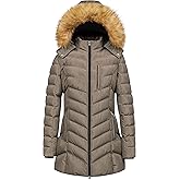 CREATMO US Women's Winter Hooded Coat Waterproof Warm Long Puffer Jacket Parka
