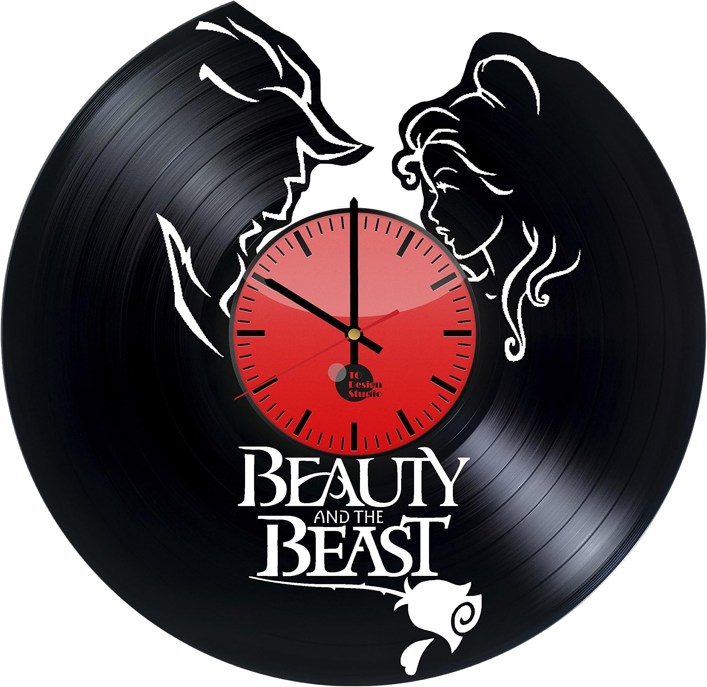 Belle From Beauty And The Beast Vinyl Record Wall Clock - Get unique nursery wall decor - Gift ideas for kids, teens, girls - Unique Walt Disney Art - Leave us a feedback and win your custom clock