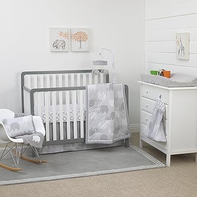 Elephant 8-Piece Nursery Crib Bedding Set in Grey, Nigeria Ubuy