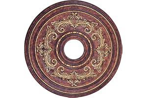 Livex Lighting, 8200-63, Ceiling Medallion, Hand Applied Verona Bronze with Gilded Accents, 22.5"Dx1.5"H