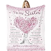Jamfind Sister Gifts, Big Sisters Birthday Gift from Sis, Best Sister Ever Gifts for Women Blanket 60"x 50", Birthday Christmas Graduation Gift Ideas for Sisters