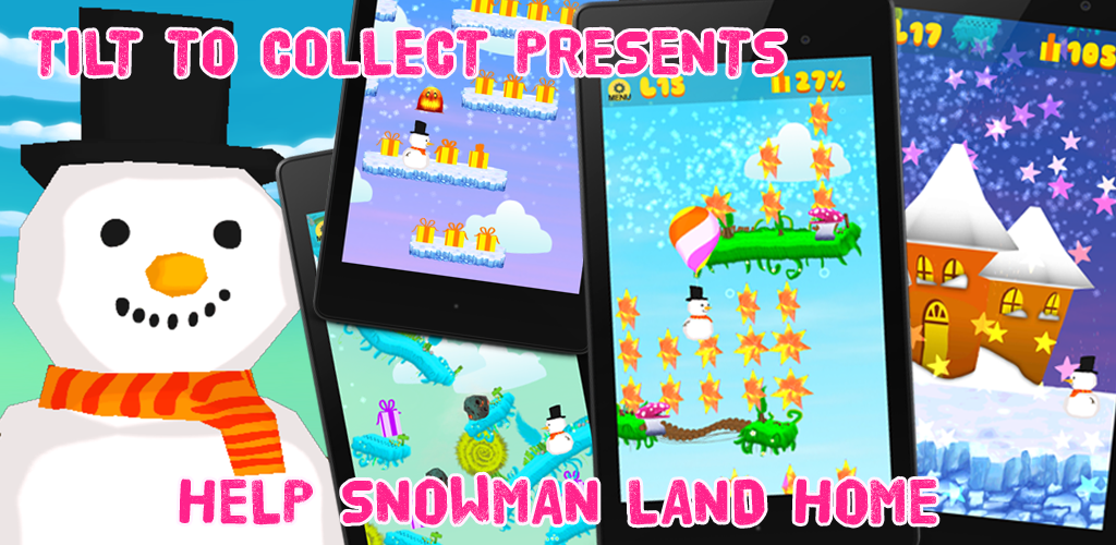 Falling Snowman Hero Game - Accelerometer Game