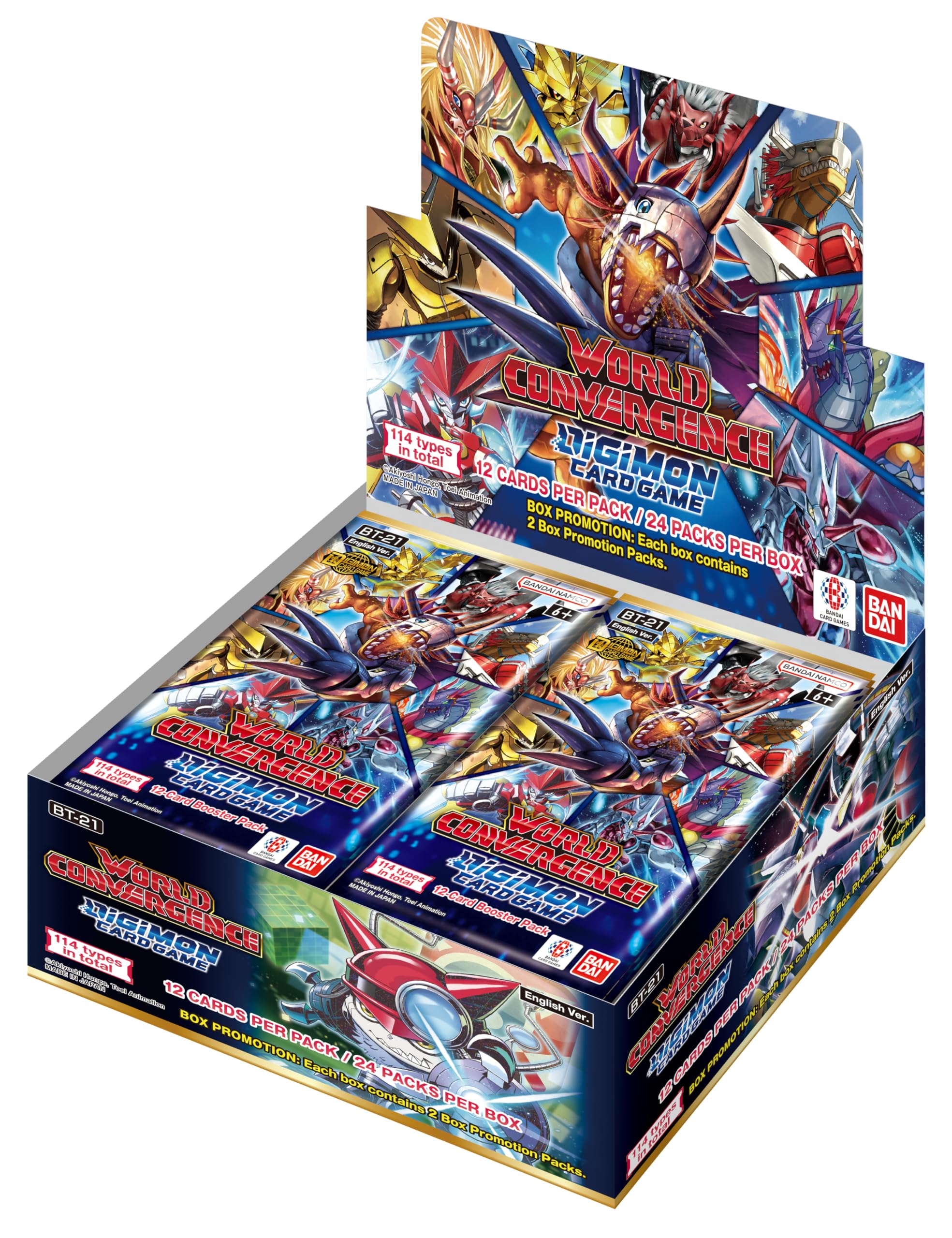 Bandai | Digimon: World Convergence (BT21) Booster Display | Trading Card Game | Ages 6+ | 2 Players | 15+ Minutes Playing Time
