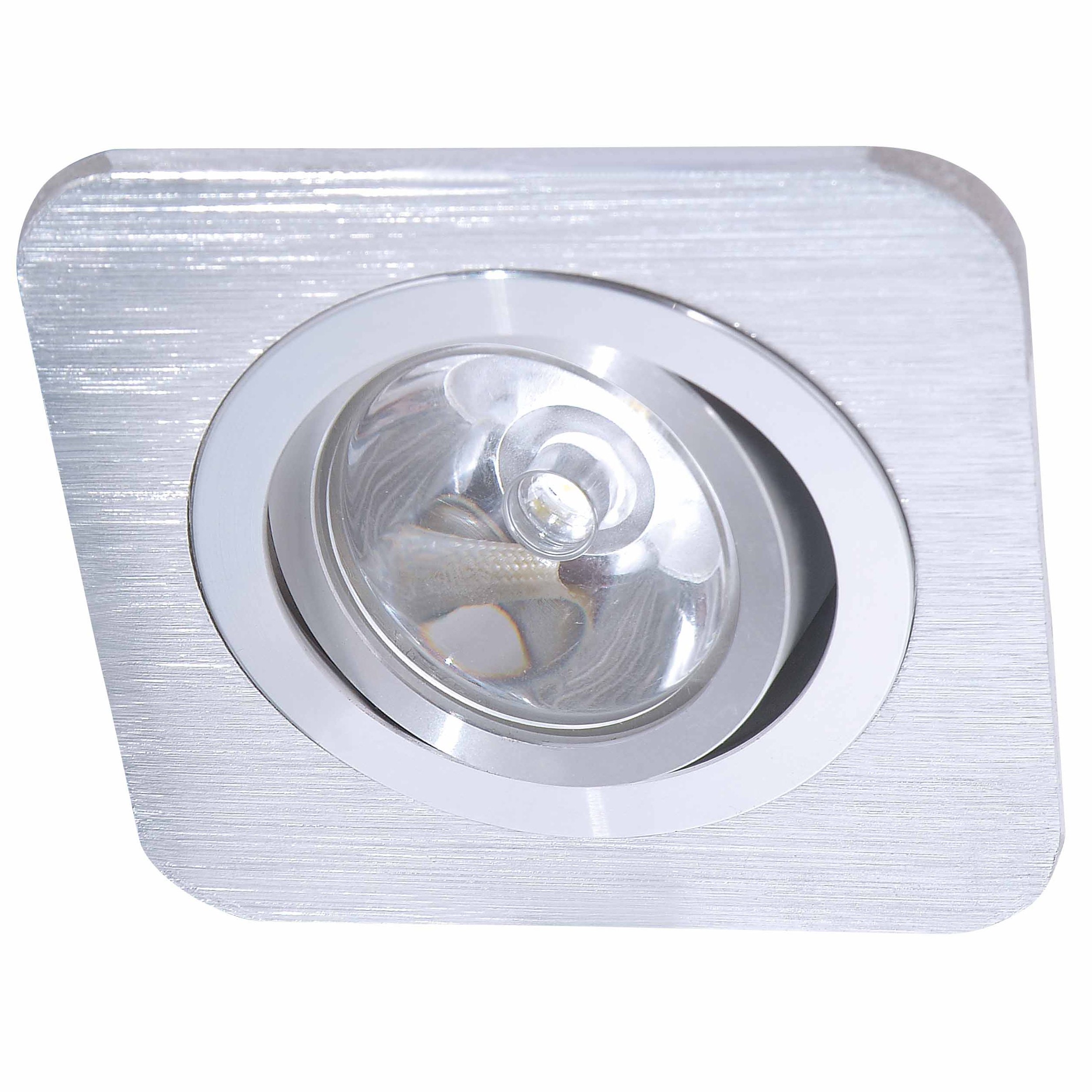 Eco Light LED Recessed Light, Swivelling, 1 W, 80 lm, Rio 70 x 70 mm 8005