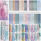 Sinload 25 Set Christian Gift Bulk Bible Emergency Numbers Bookmark with Silicone Keychains Bible Verse Pen Religious Study Supplies for Mother Day Church Easter Basket Stuffers (Watercolor)