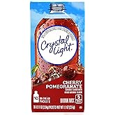 Crystal Light On-The-Go Drink Mix Packets, Sugar Free Powdered Water Enhancer, Naturally Flavored Low Calorie Beverage Mix, Cherry Pomegranate, 0.11 Ounce Packets, 10 Count (Pack of 10)