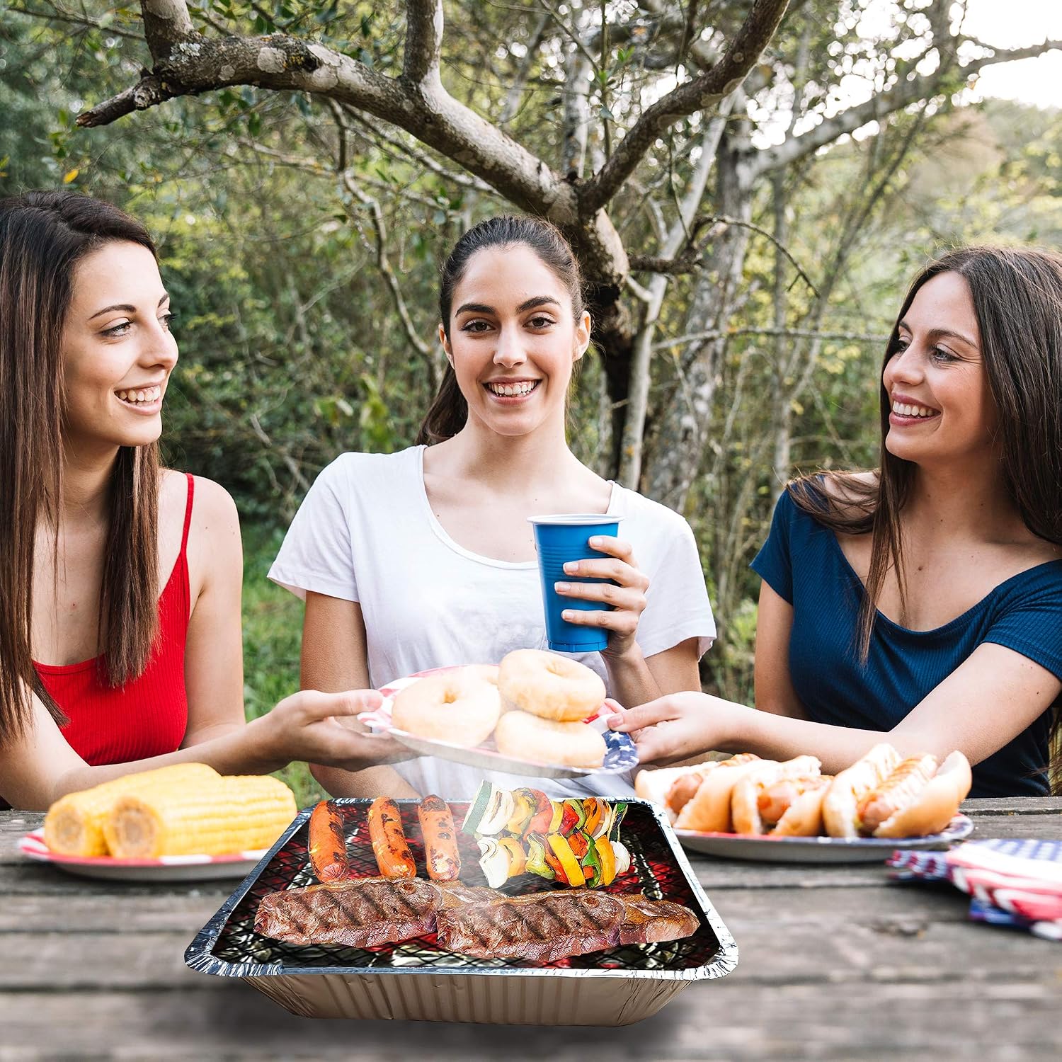 BIG M's BBQ Instant Disposable Barbecues. Great for small parties or for a quick BBQ with charcoal & firelighter. Lights with 1 Match - Image 4