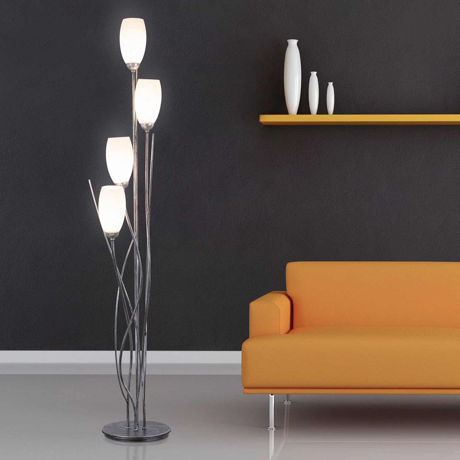 white company floor lamp