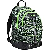 Fuel Terra Sport Spacious School Backpack with Front Bungee, Black/Green