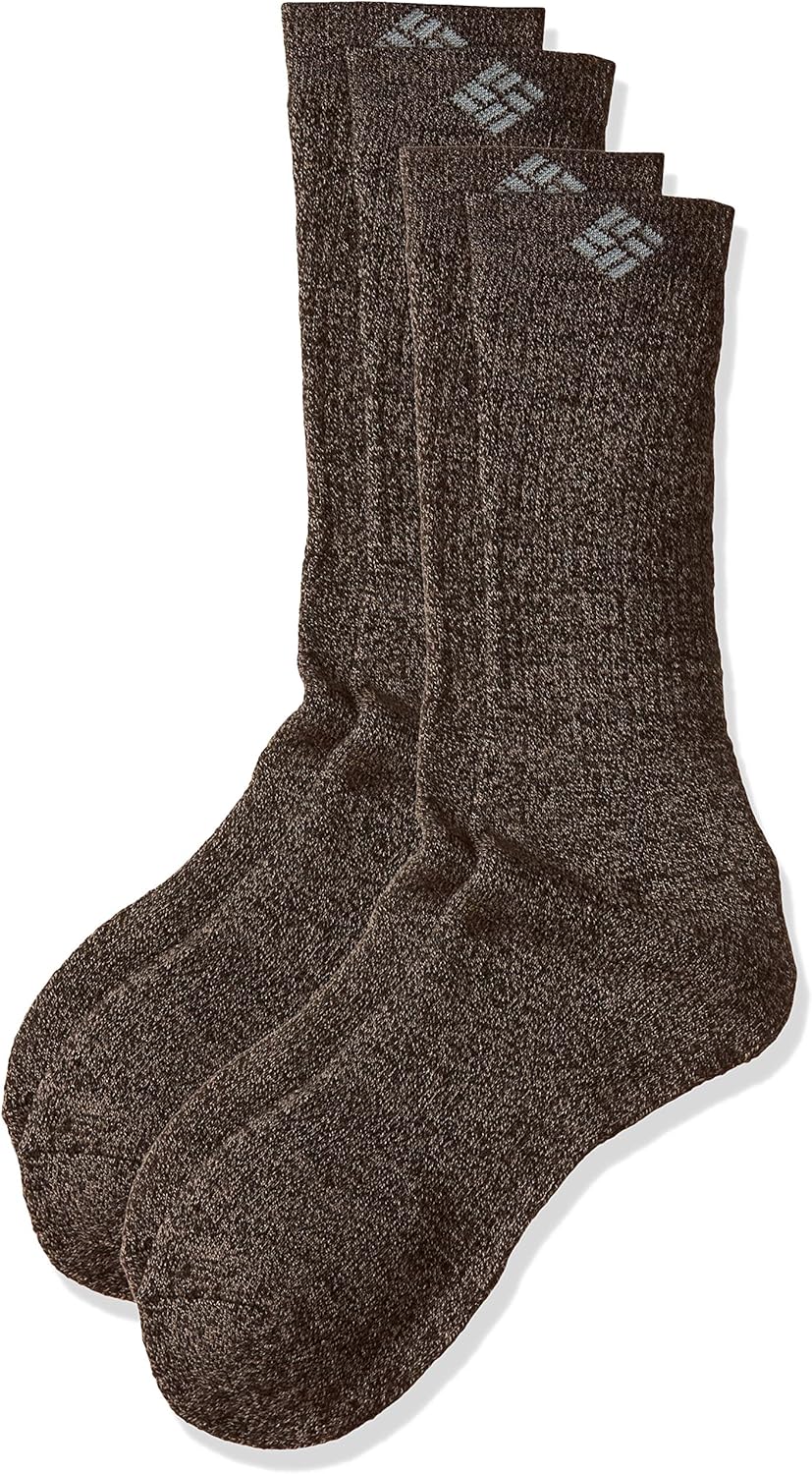 Columbia Men's Wool Crew Socks, Navy, 1013 Sock Size (Shoe Size 612
