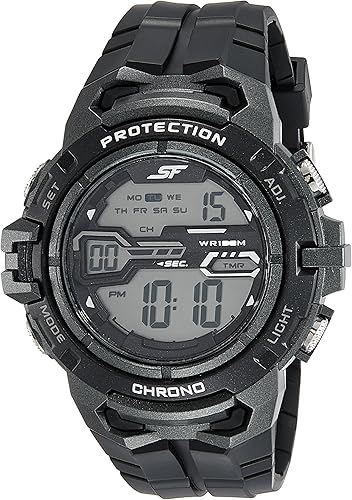 sonata grey dial digital watch