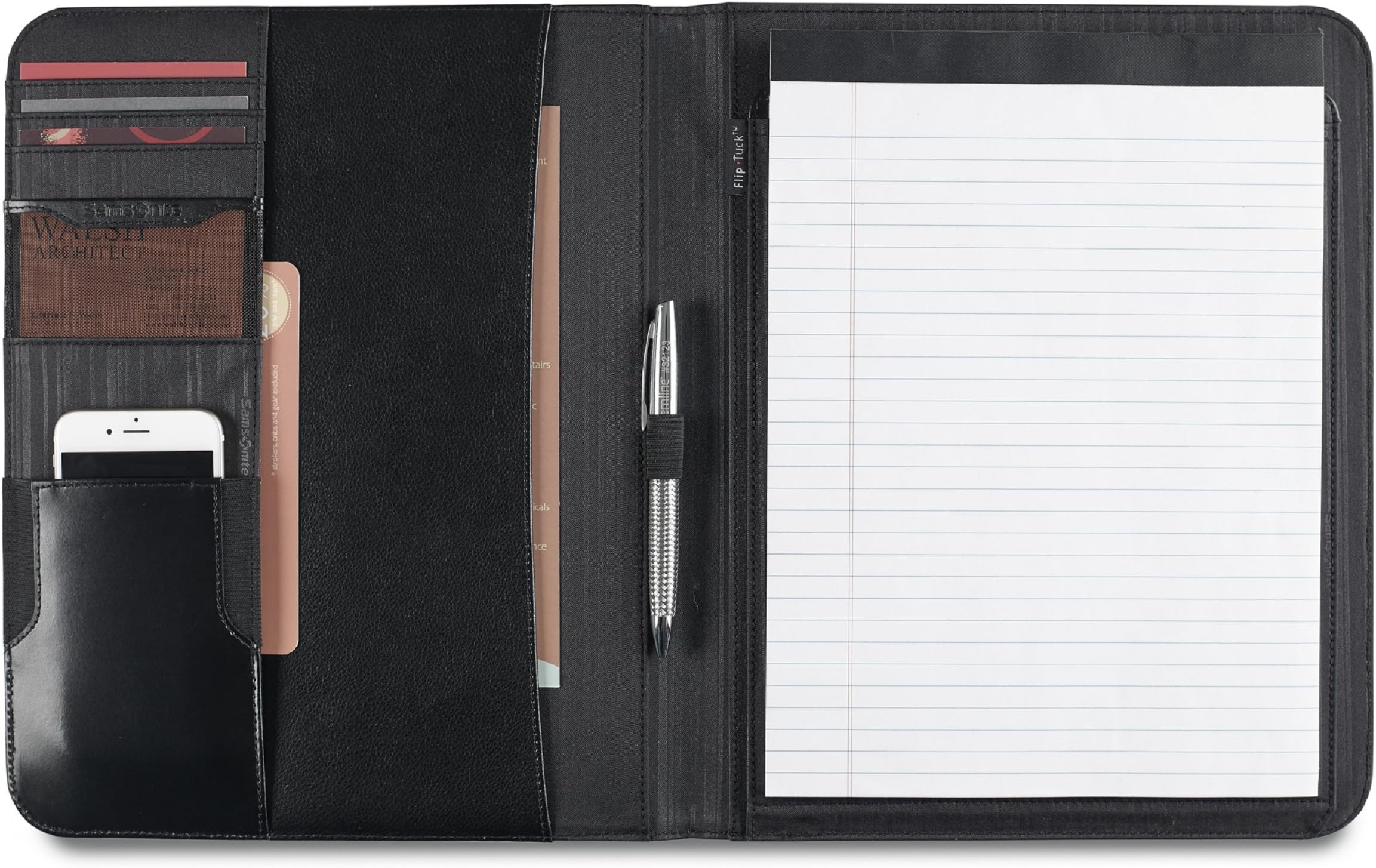 Samsonite Peyton Leather Writing Pad with 8.5” x 11” Premium Paper