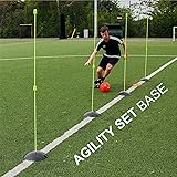 QuickPlay PRO 6.5lb Base Weights: Solid Rubber Agility Pole Base & Sports Weight (Set of 2) – NEW FOR 2018 –