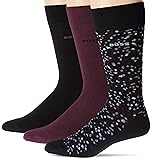 BOSS Men's 3 Pack Solid Cotton Socks Gift