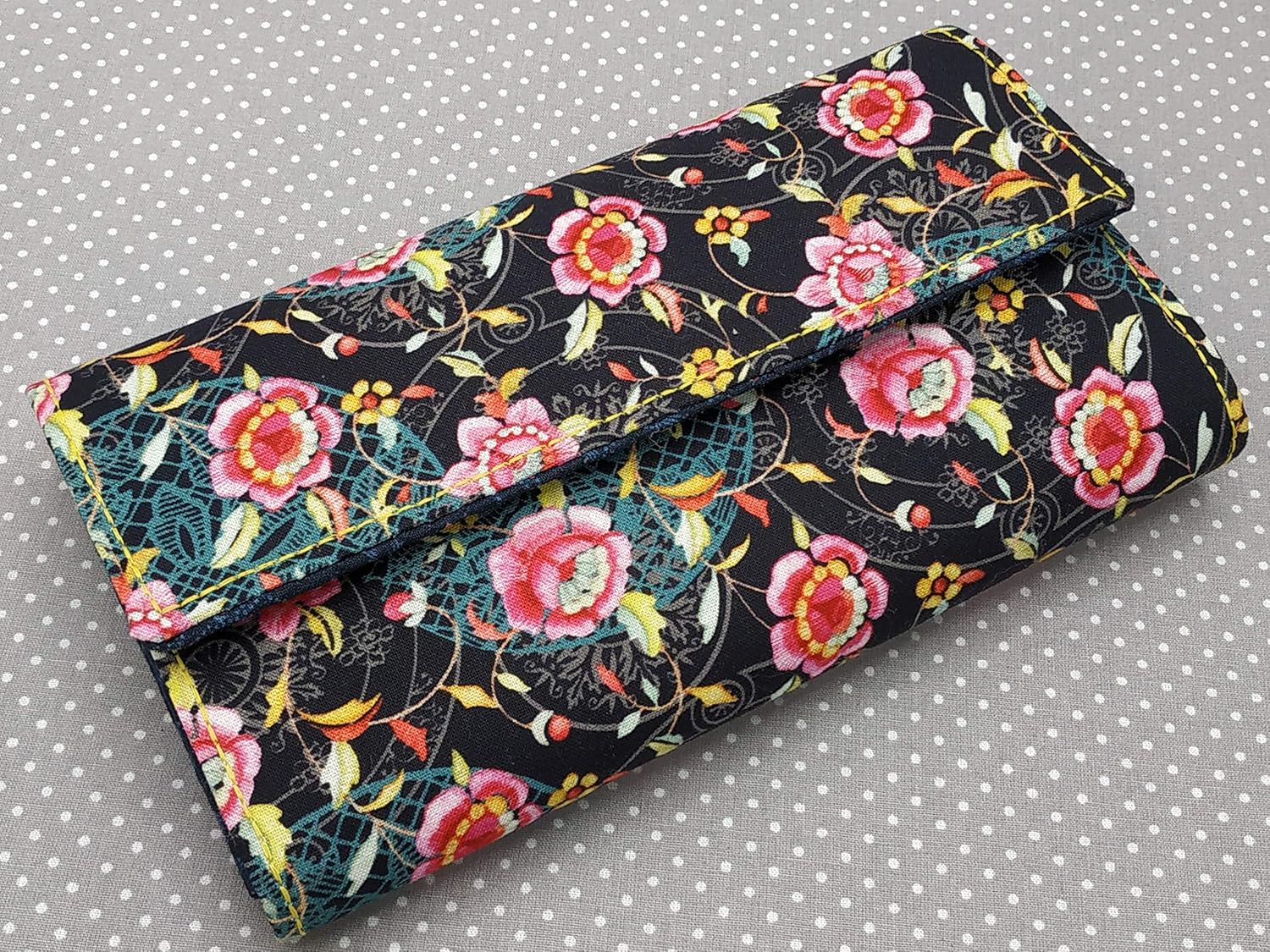 black floral purse
