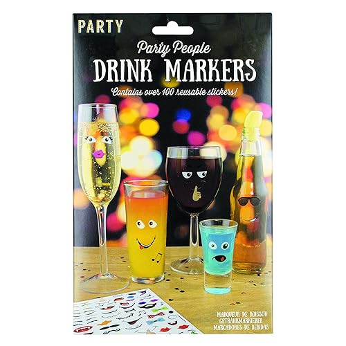 NPW NP36046 Novelty Drink Glass Markers Set of 4 Drinking Chaps Drink