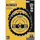 Dewalt DWA1612CMB 6-1/2-Inch 18/24-Tooth Circular Saw Blade, Combo 2-Pack