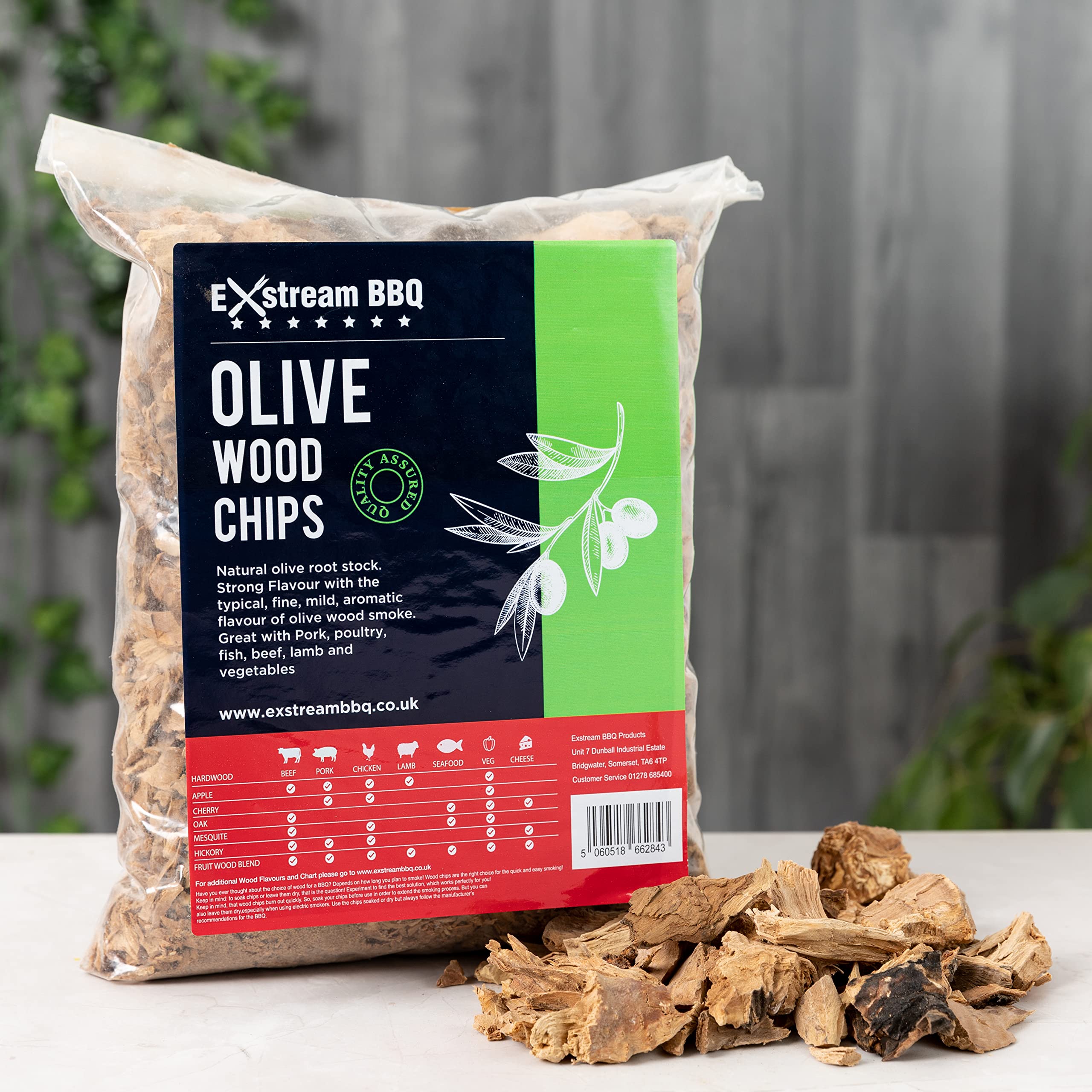 Exstream BBQ Barbecue Smoking Wood Chips *Up To 30 Great Flavours in 3, 15 & 30 Litres* (Olive 3 Litre)