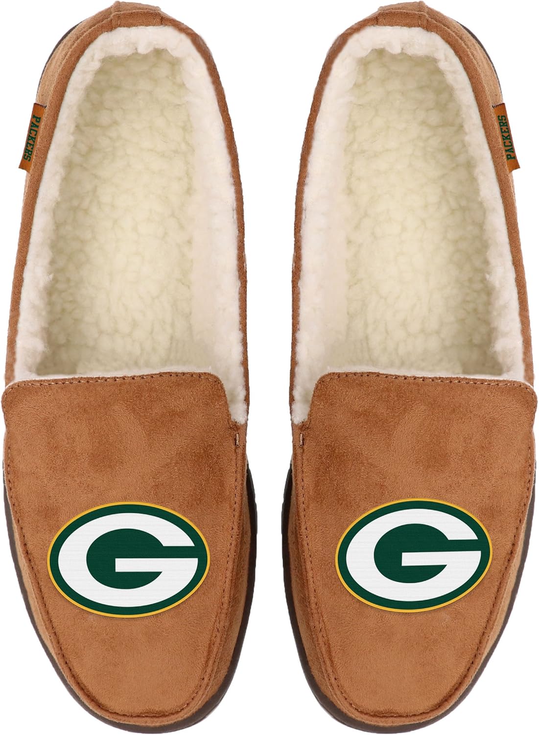 FOCO NFL Mens Football Team Logo Moccasin Slippers : Clothing